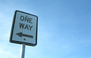 One way sign