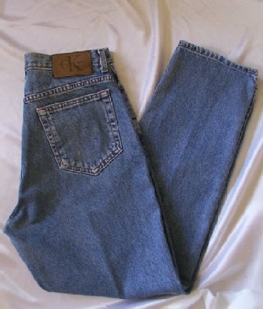 A pair of designer jeans