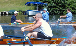Rowing in progress